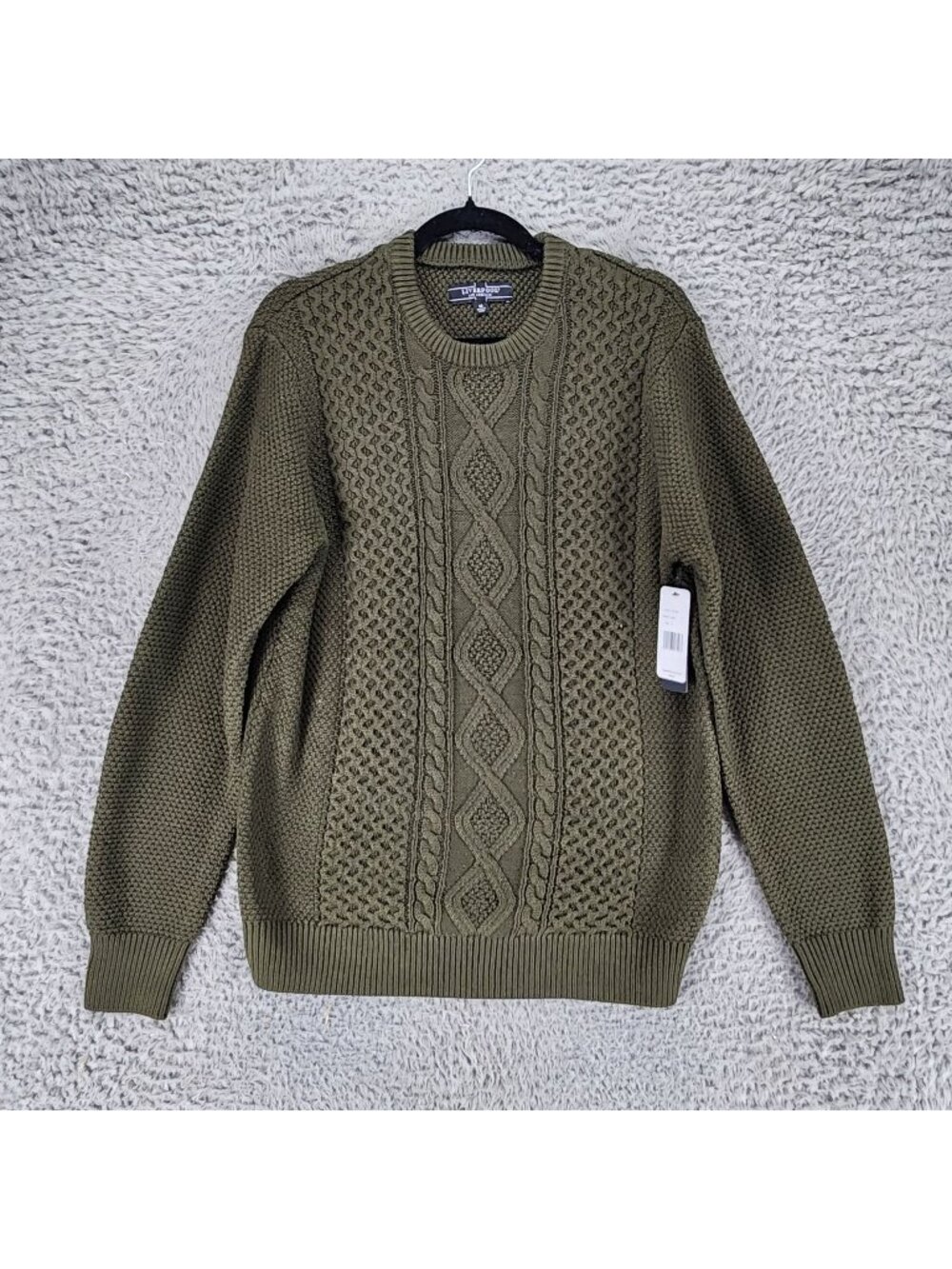Liverpool Sweater Mens Medium Green Acrylic Blend Long Sleeve Pullover *NWT*